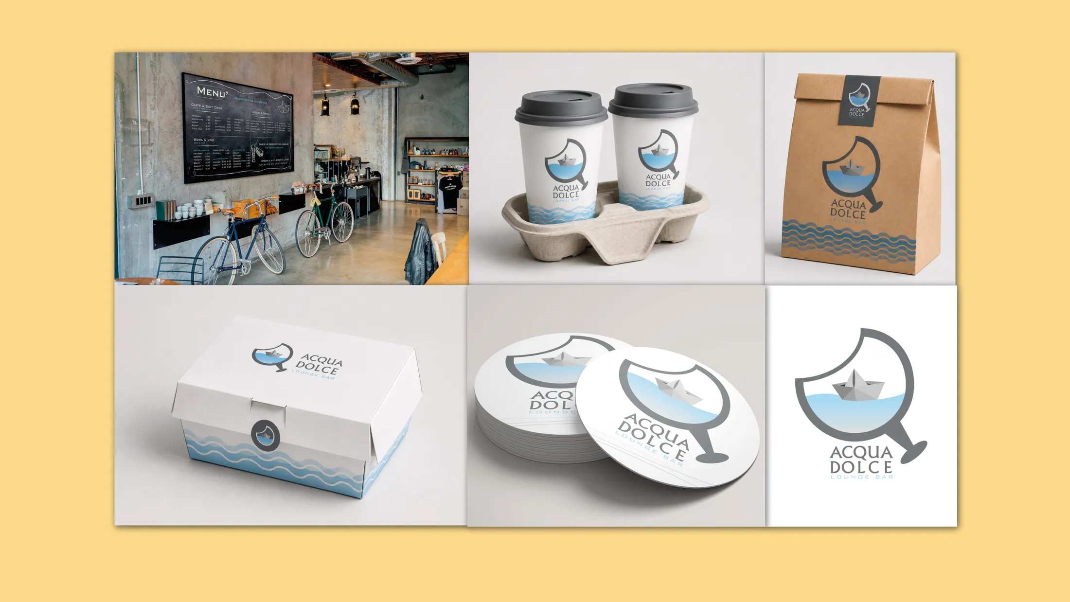 Acqua Dolce Lounge Bar — Brand identity completa